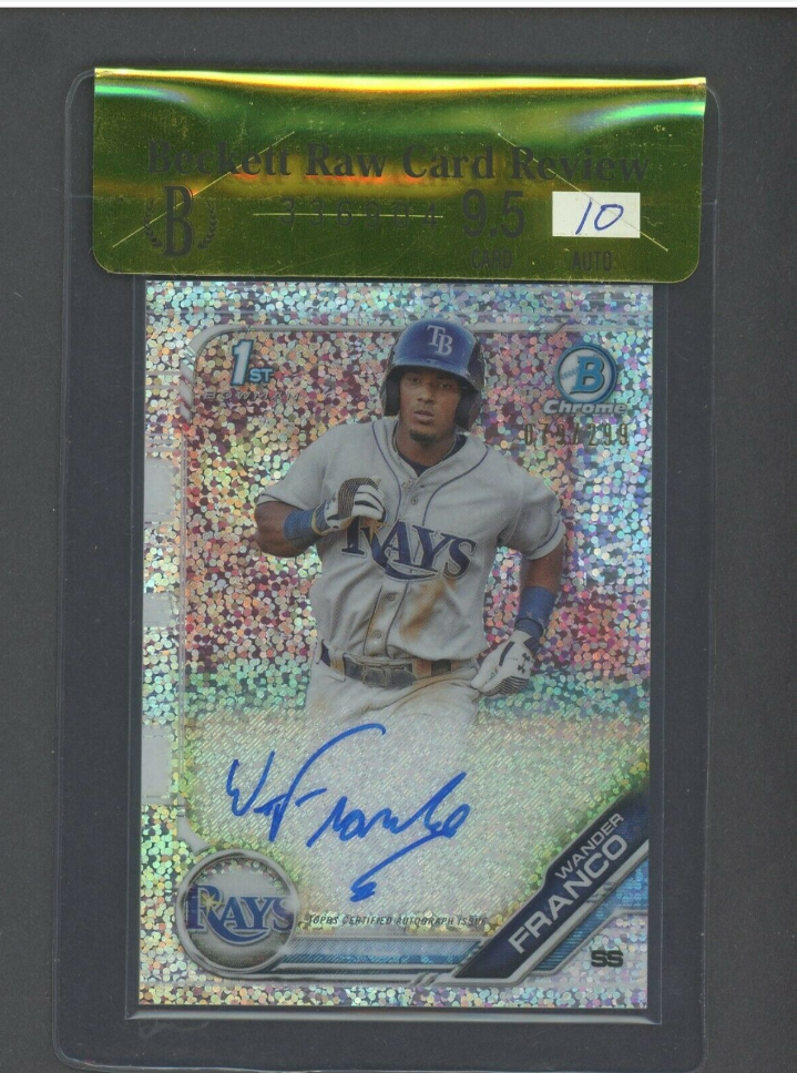 Wander Franco 2019 Bowman Chrome Speckle Refractors Autograph sports trading card