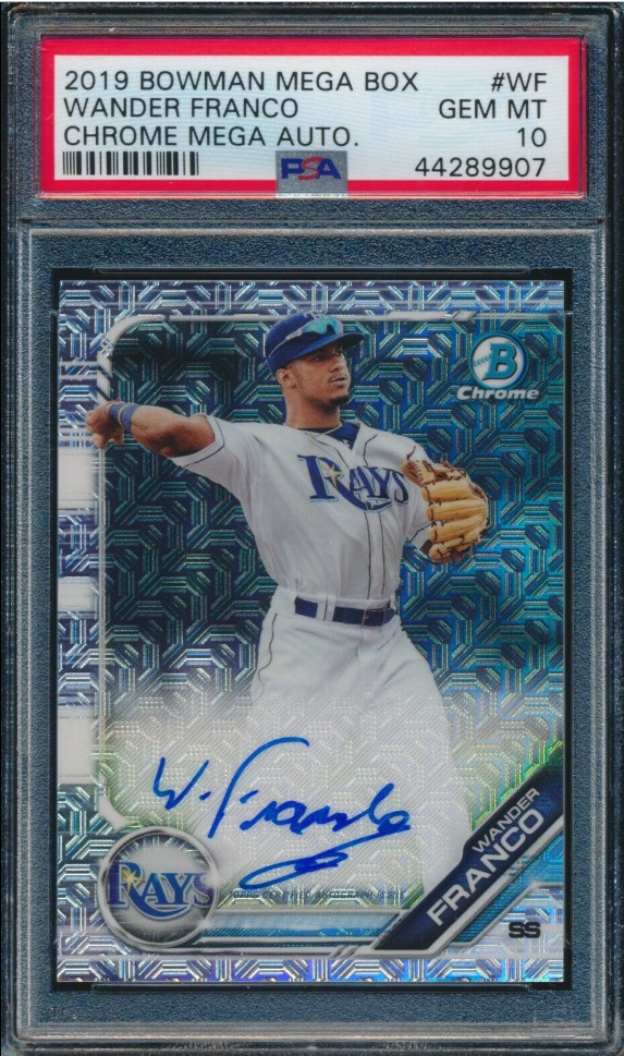 Wander Franco 2019 Bowman Chrome Mega Box Autograph sports trading card