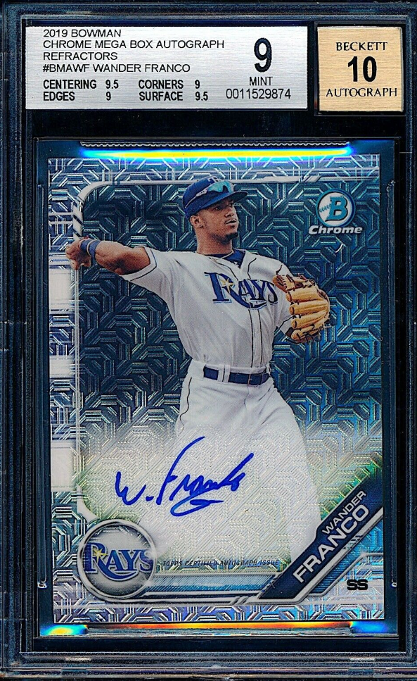 Wander Franco 2019 Bowman Chrome Mega Box Autograph sports trading card