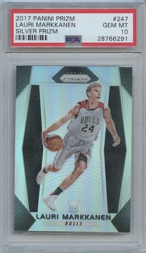 2017 Panini Prizm Lauri Markkanen Silver Prizm sports card