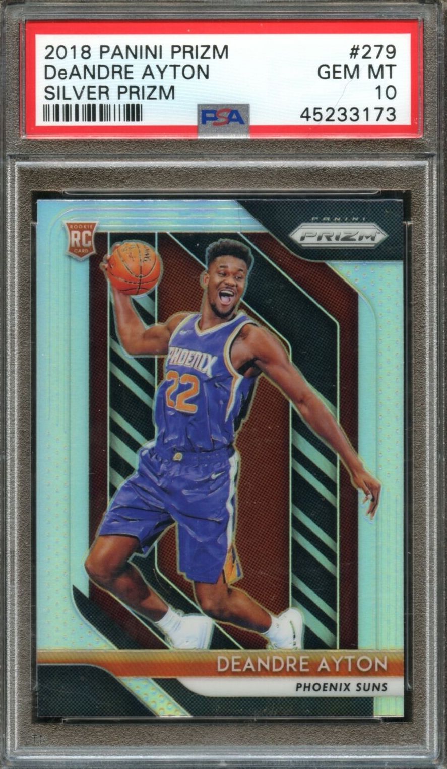 Image of 2018 Panini Prizm DeAndre Ayton Silver Prizm sports trading card