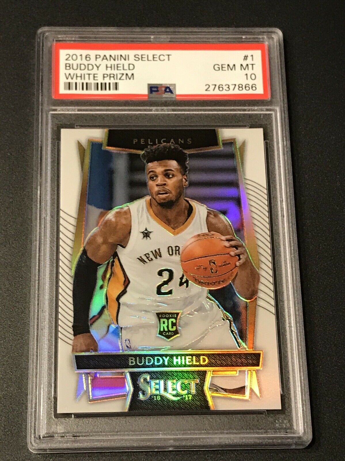 Image of 2016 Panini Select Buddy Hield White Prizm sports trading card