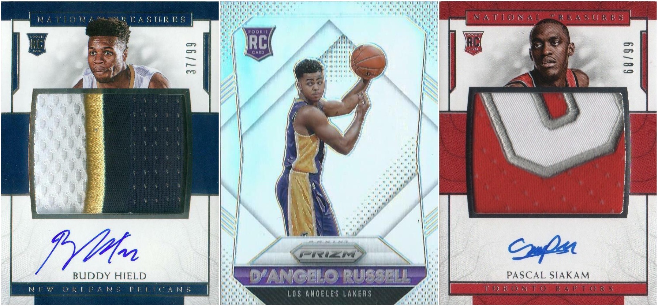 Image of three different Buddy Hield sports trading cards
