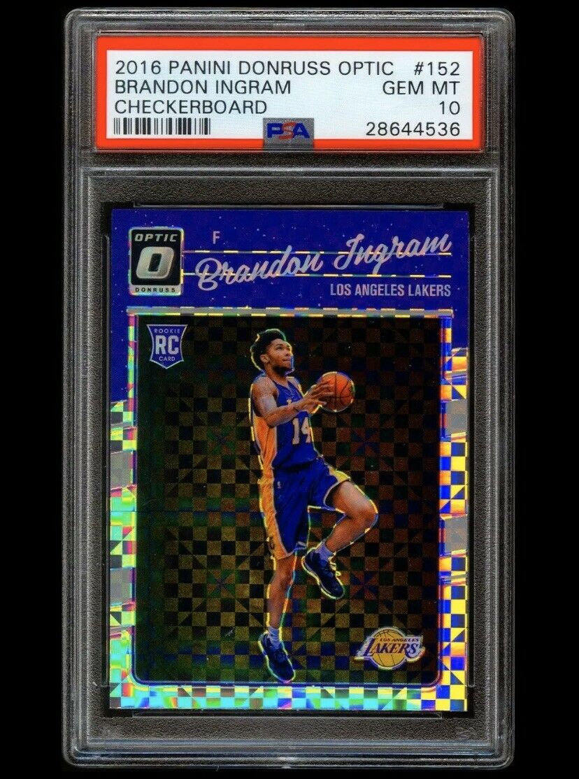 Image of 2016 Panini Donruss Optic Checkerboard Brandon Ingram sports trading card