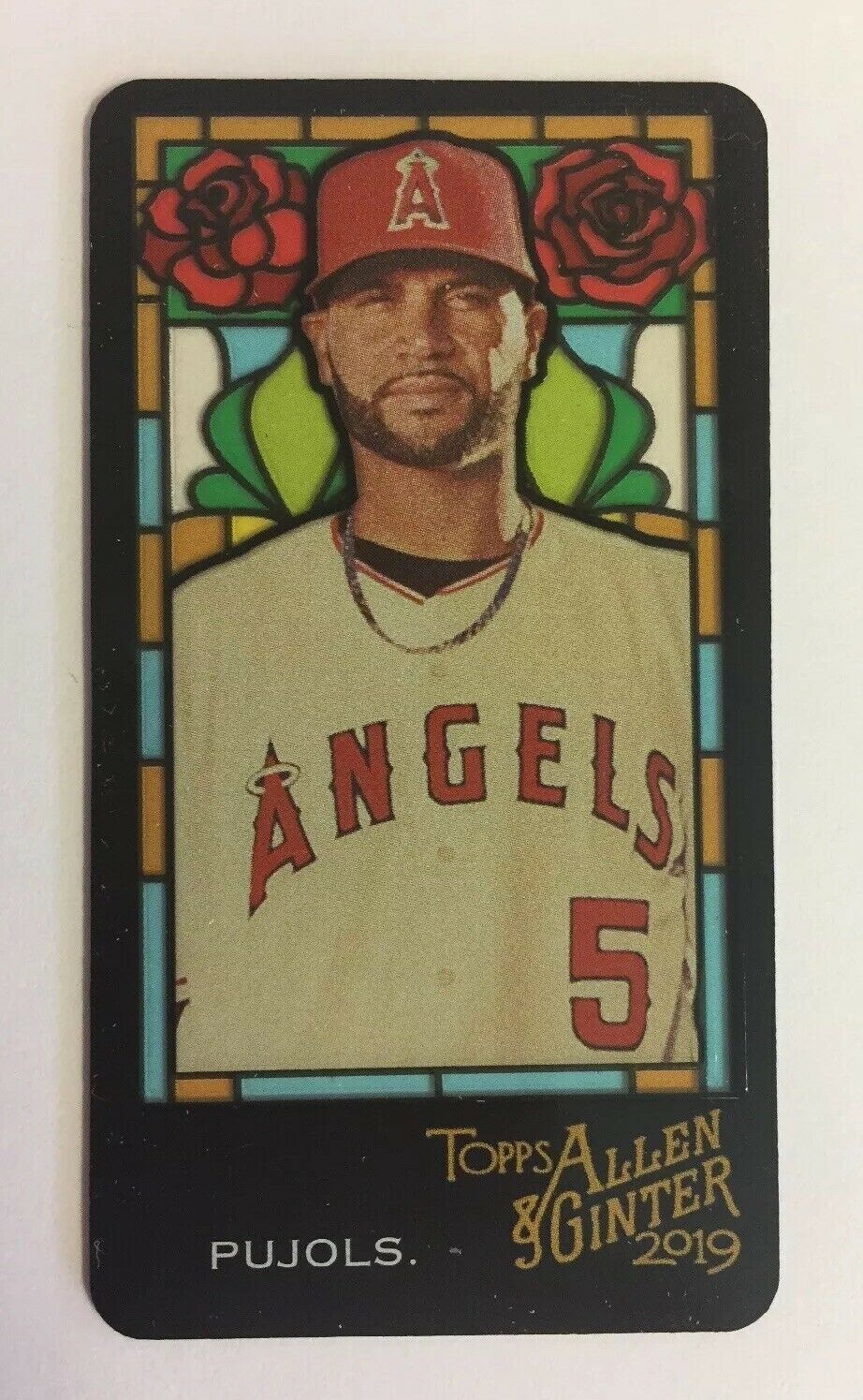 2019 Topps A&G Christian Yelich Stained Glass Mini Trading Card