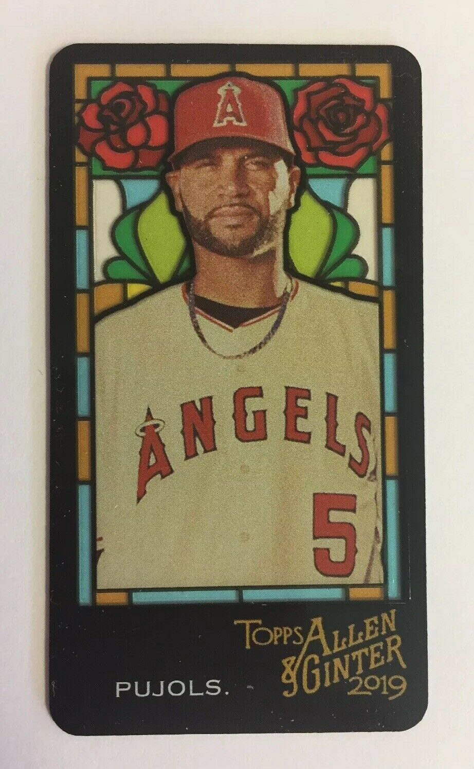 2019 Topps A&G Christian Yelich Stained Glass Mini Trading Card