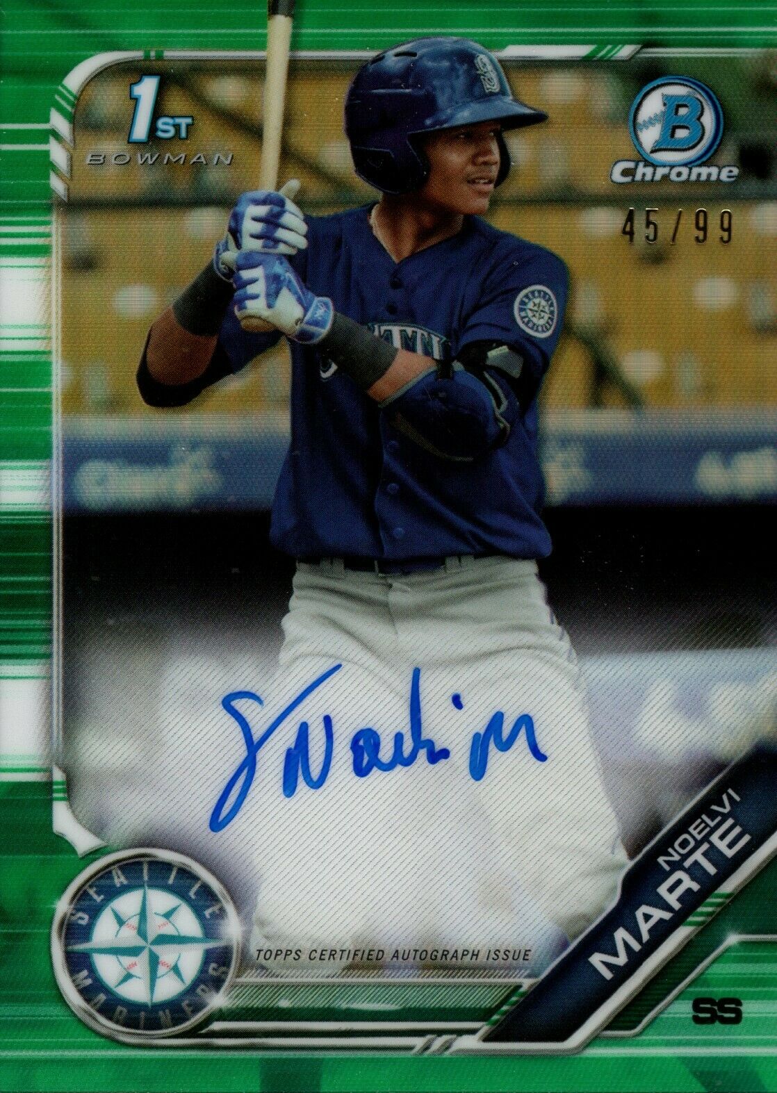 Noelvi Marte, Seattle Mariners, 1st Bowman sports card