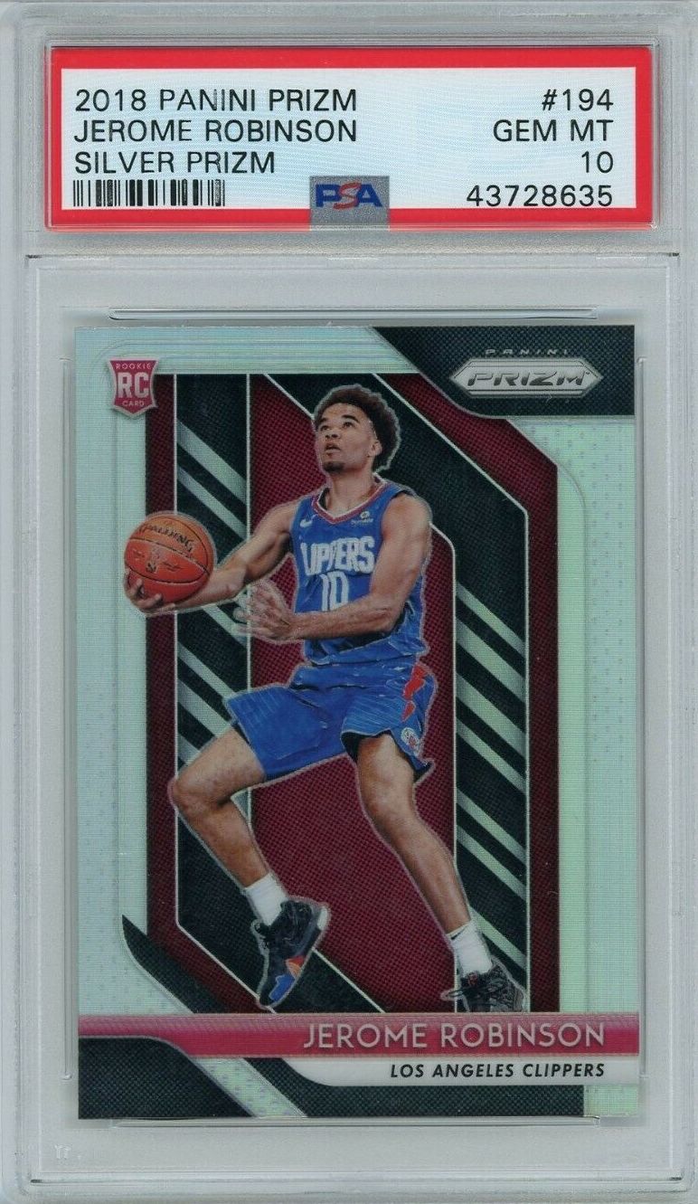 Image of 2018 Panini Prizm Jerome Robinson Silver Prizm sports trading card