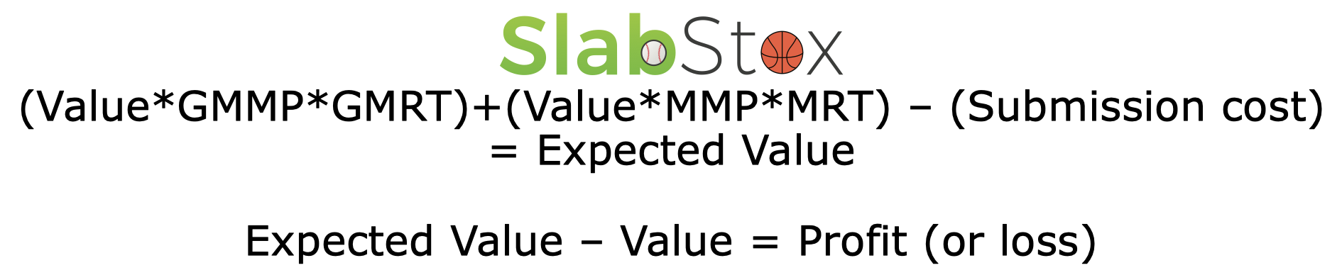 SlabStox formula for how to calculate sports trading card profits