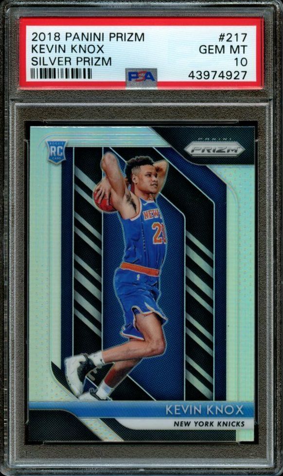 Image of 2018 Panini Prizm Kevin Knox Silver Prizm sports trading card