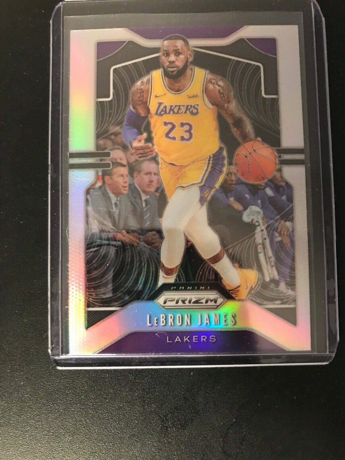 2019 Prizm Silver LeBron James, Los Angeles Lakers, sports card