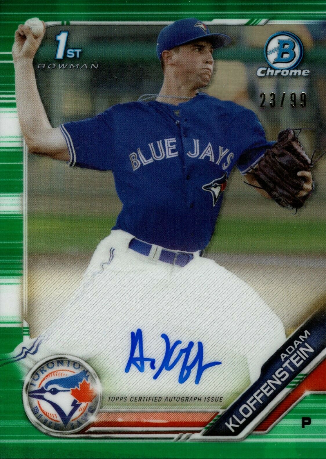 Adam Kloffenstein, Toronto Blue Jays, 1st Bowman sports card