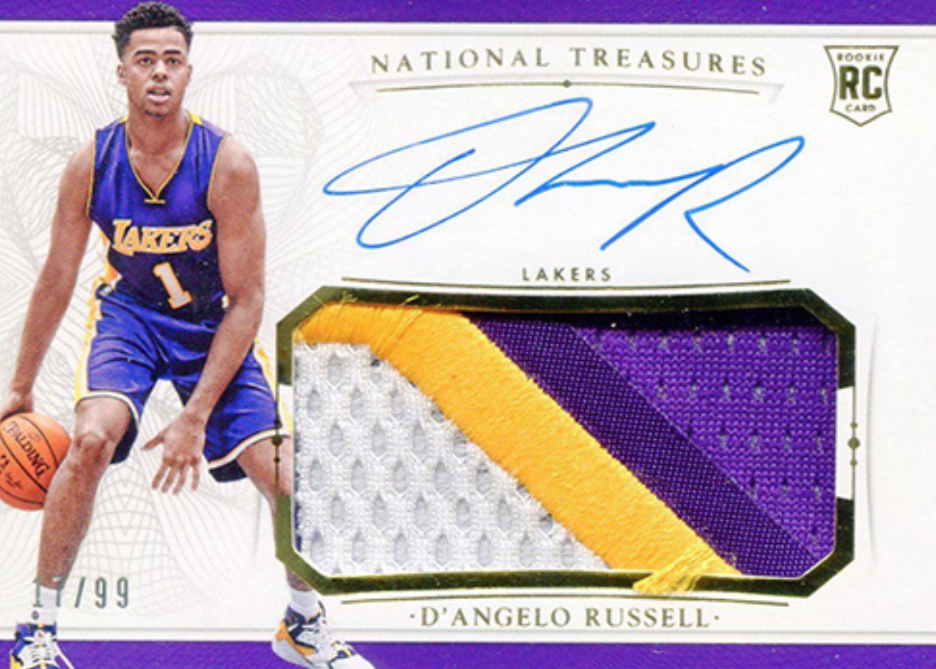 Image of D'Angelo Russell National Treasures RC sports trading card
