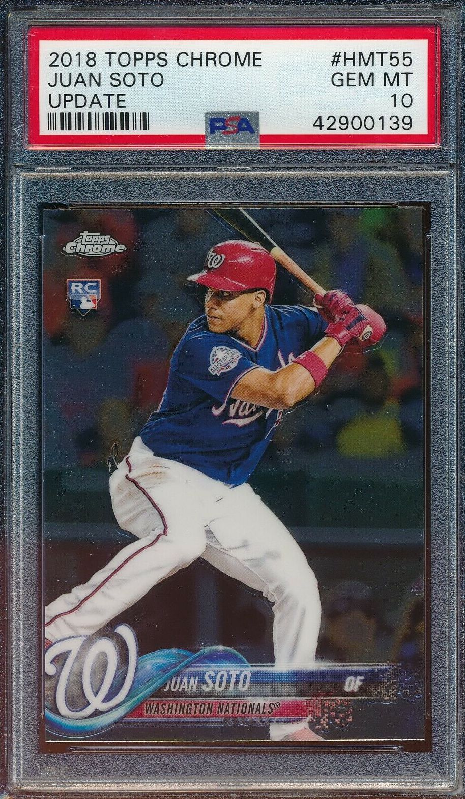 Image of 2018 Topps Chrome Update Juan Soto RC PSA 10 sports trading card