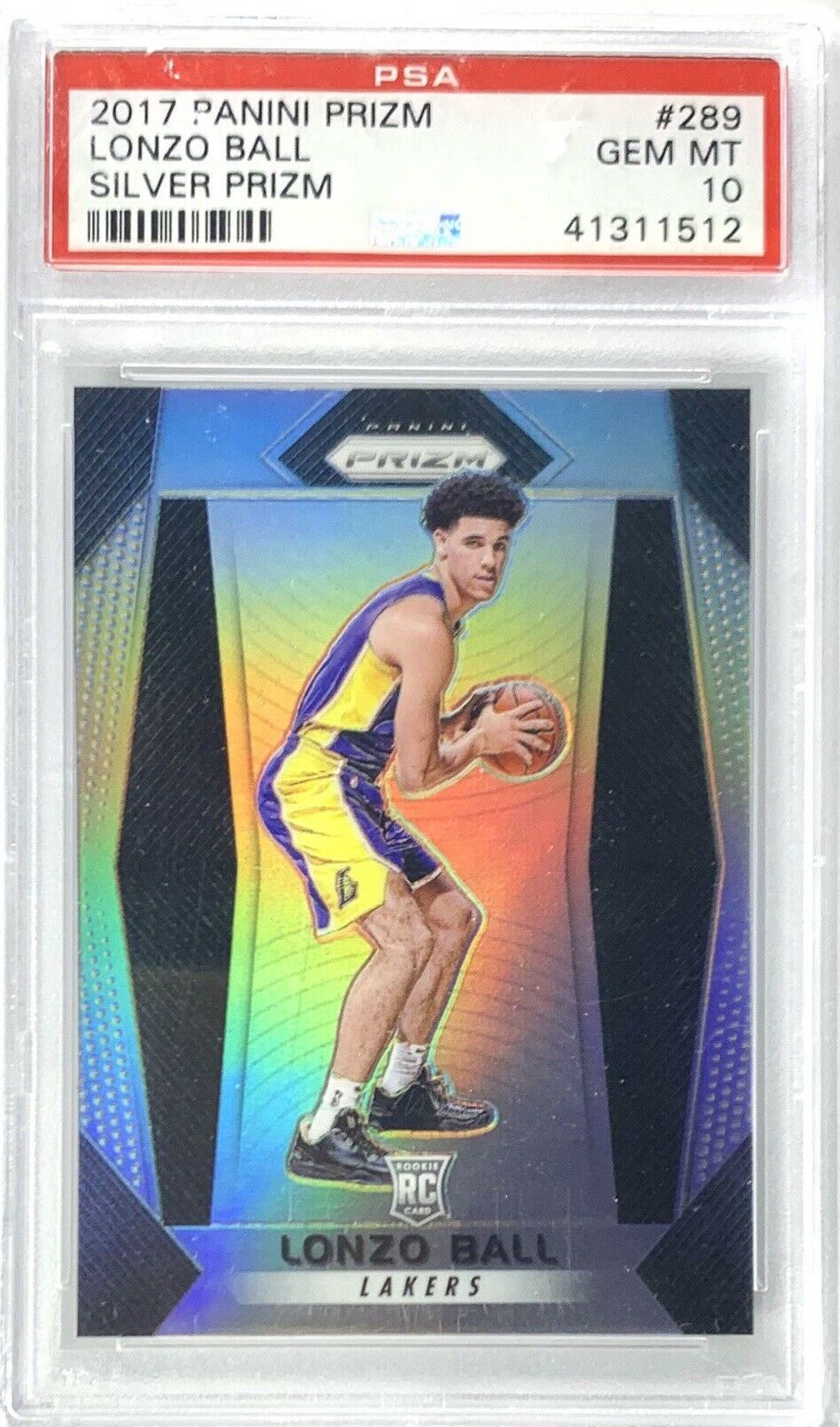 2017 Panini Prizm Lonzo Ball Silver Prizm sports card