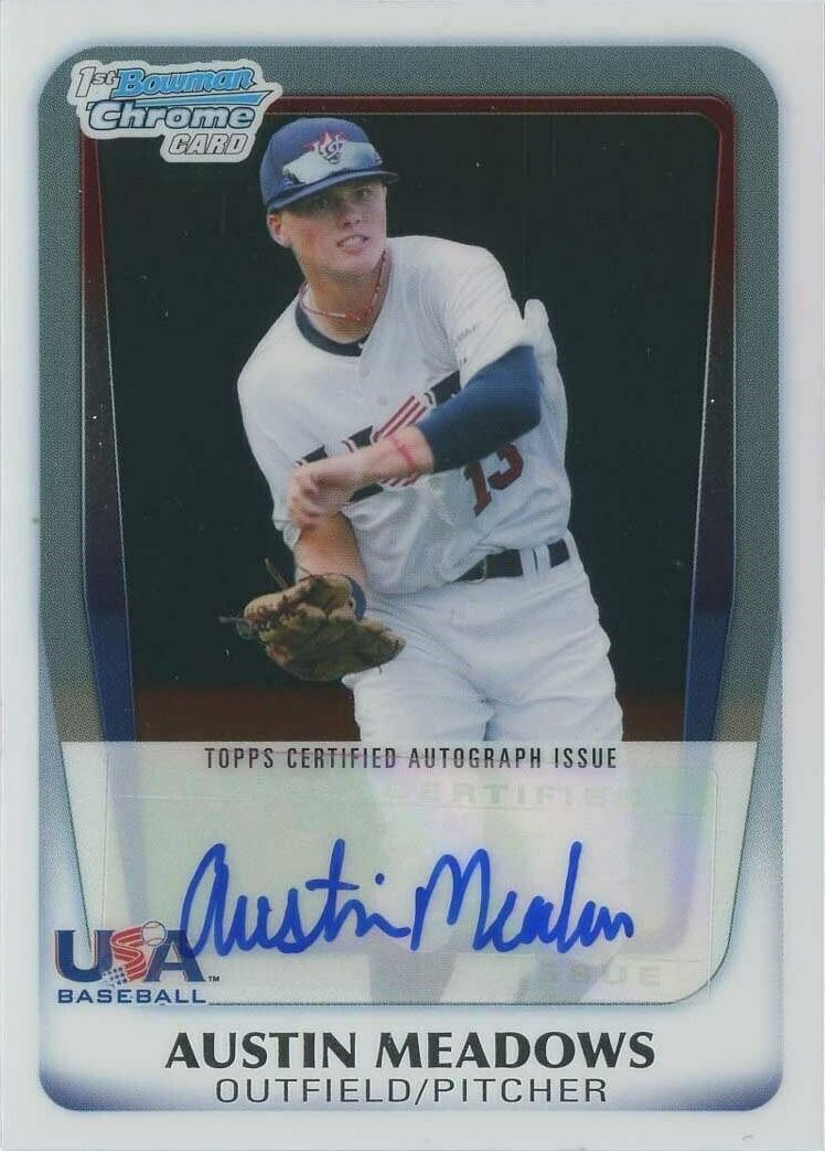 Austin Meadows 1st Bowman Chrome Card