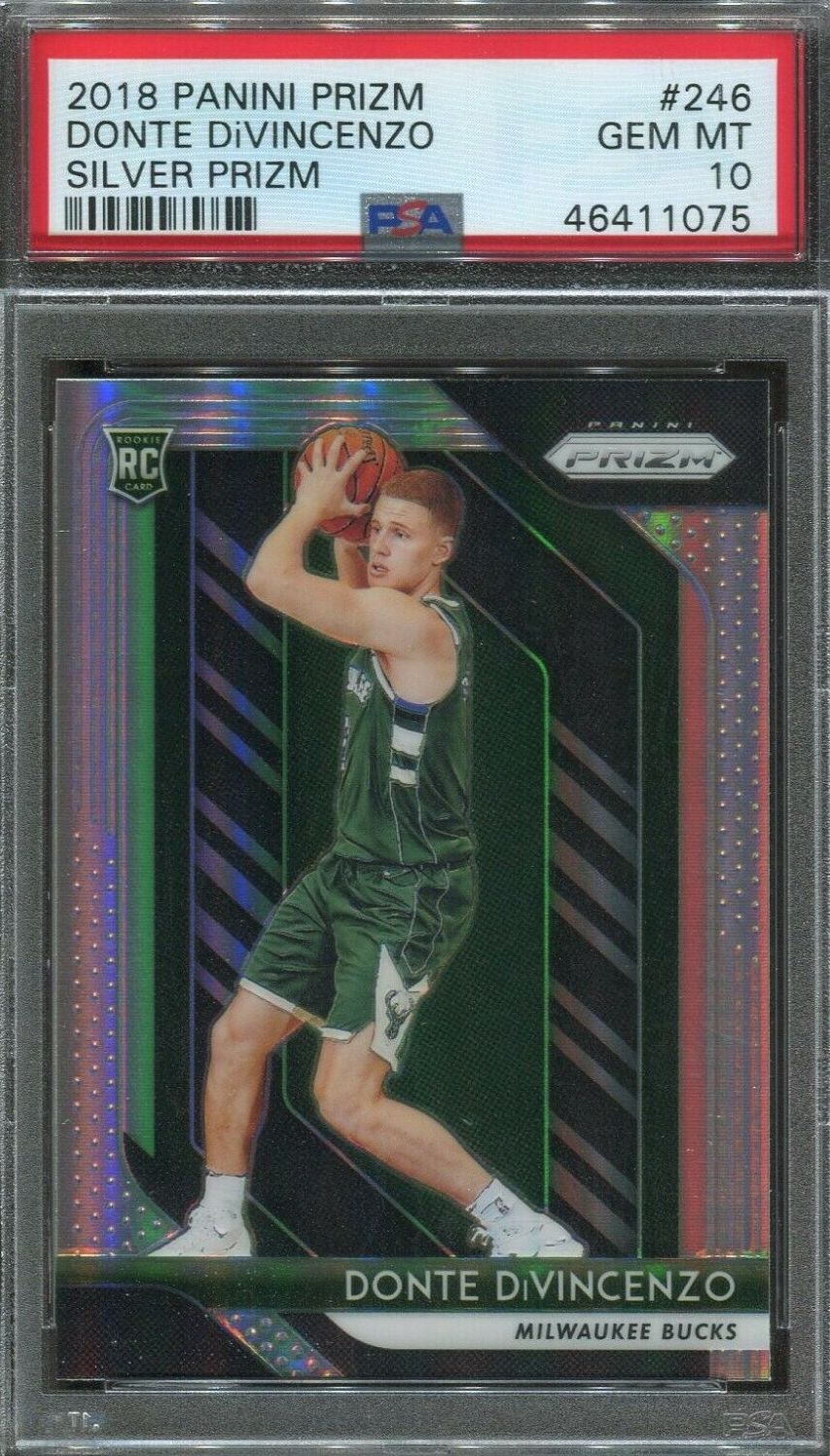 2018 Panini Prizm Donte DiVincenzo Silver Prizm sports card