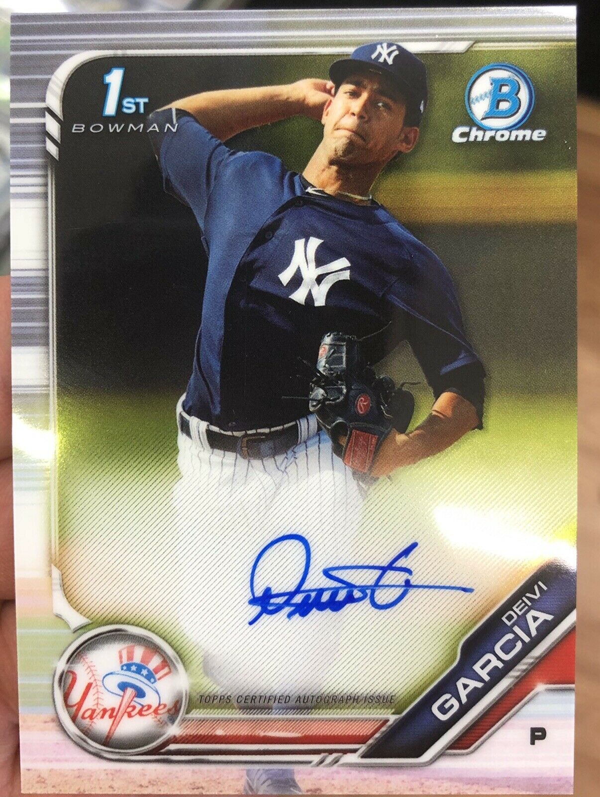 Devi Garcia, New York Yankees, 1st Bowman sports card